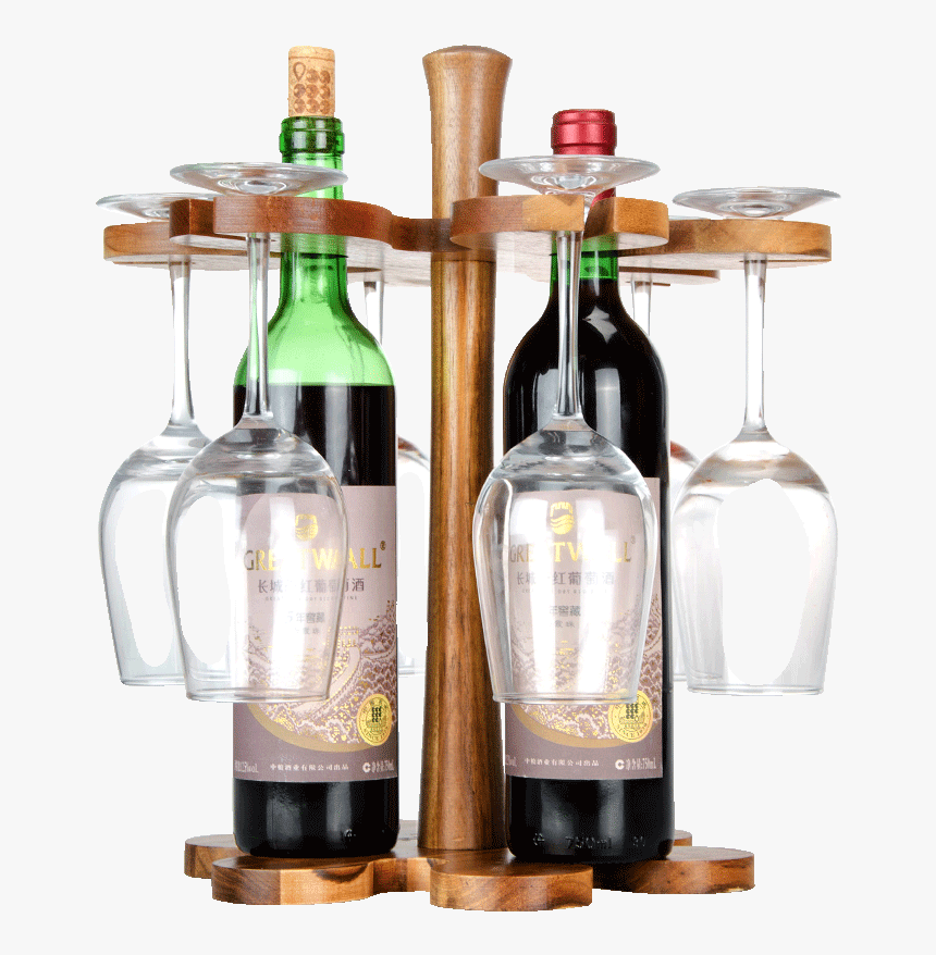 Sen Too Original Solid Wood Ornaments Wine Rack Wine - Wine Glass Upside Down Wood Rack, HD Png Download