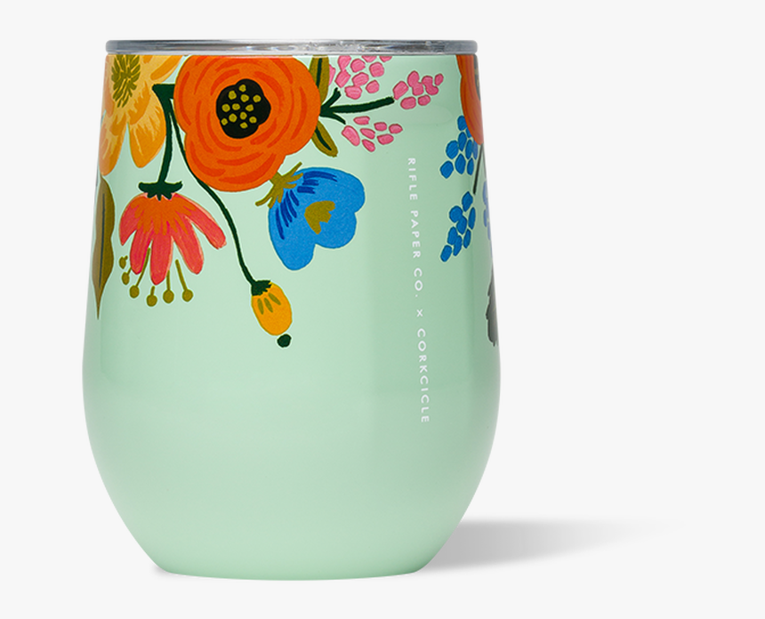 Corkcicle Stemless Wine Glass Lively Floral - Corkcicle X Rifle Paper Stemless, HD Png Download
