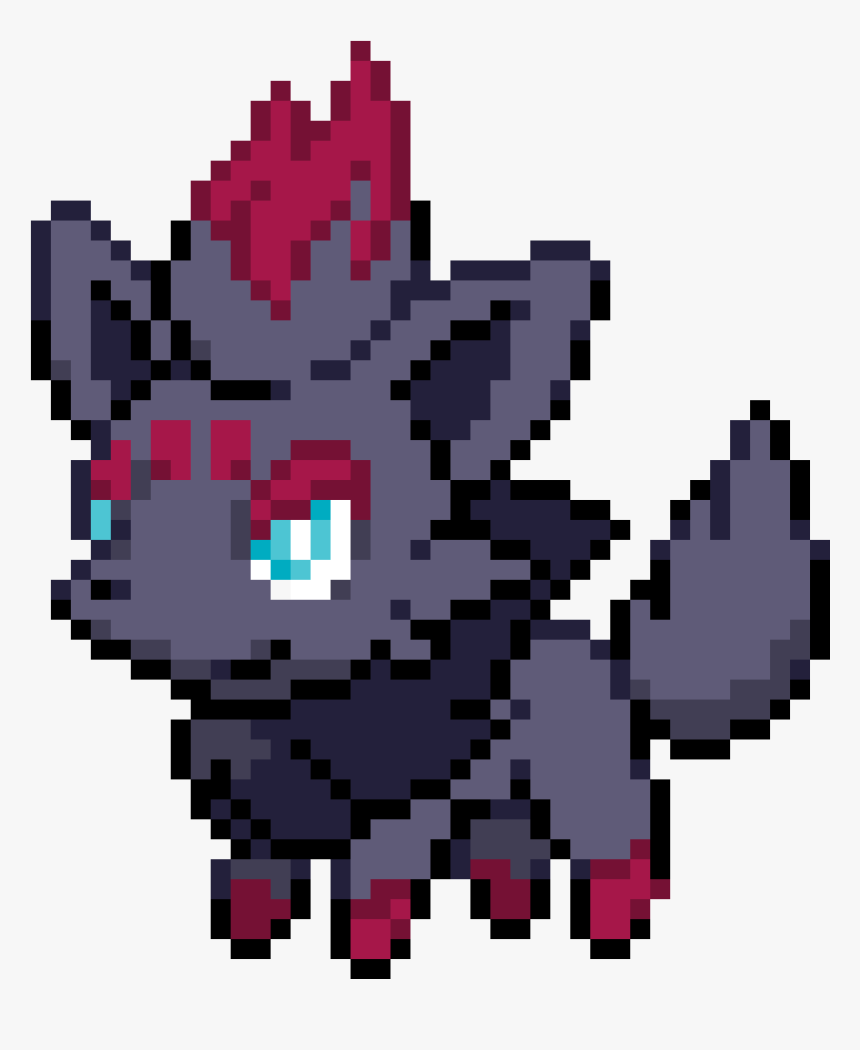 Pixel Art Pokemon Zorua , Png Download - Pokemon Zorua Pixel Art, Transparent Png