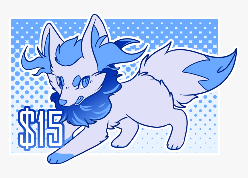 This Is A Shiny Zorua/fennekin Hybrid 15 Usd Flat Dm - Cartoon, HD Png Download