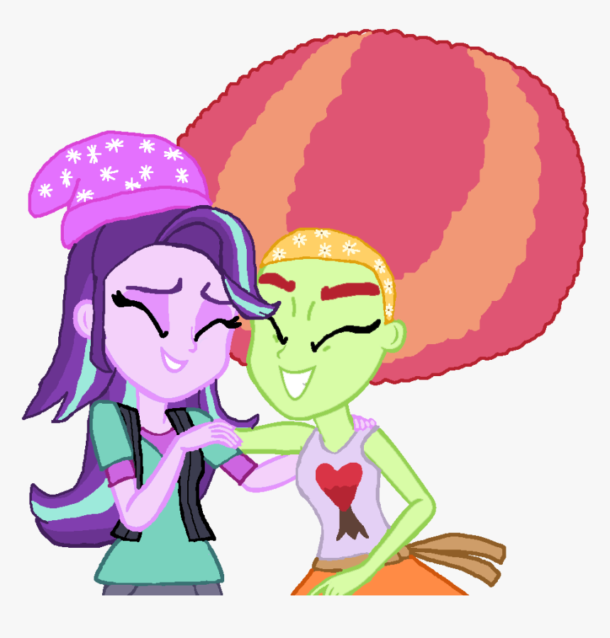 Starlight Glimmer With Afro Tree Hugger - Cartoon, HD Png Download
