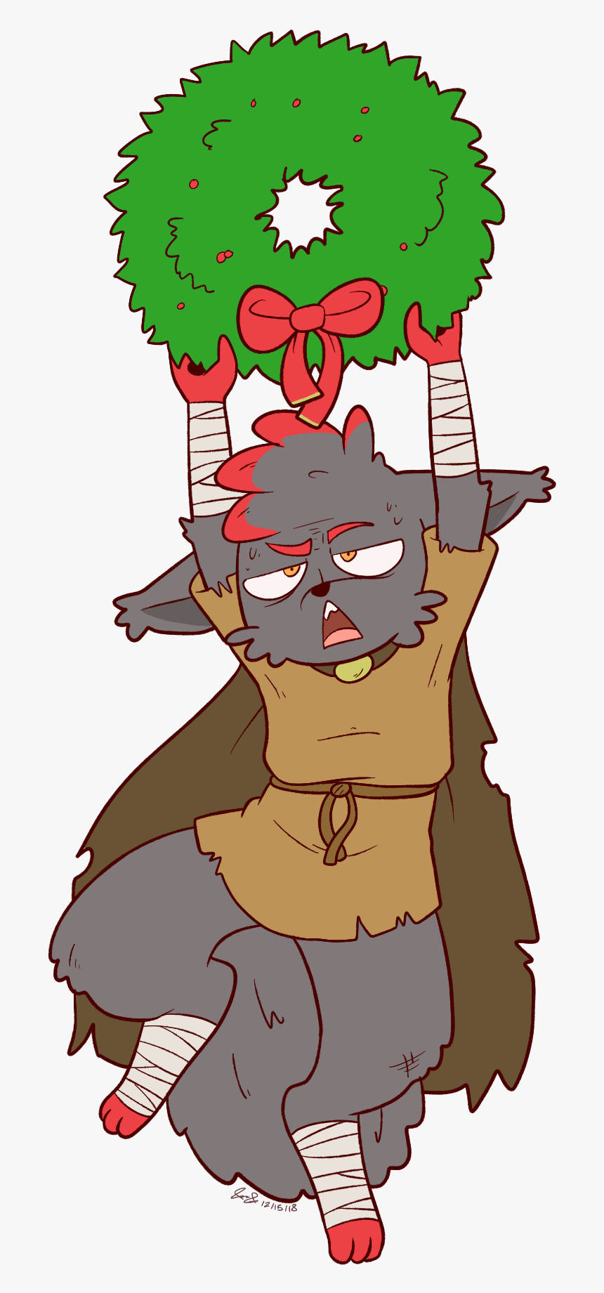 Gift Art For @weebinbell Of Her Zorua Character Merel - Cartoon, HD Png Download