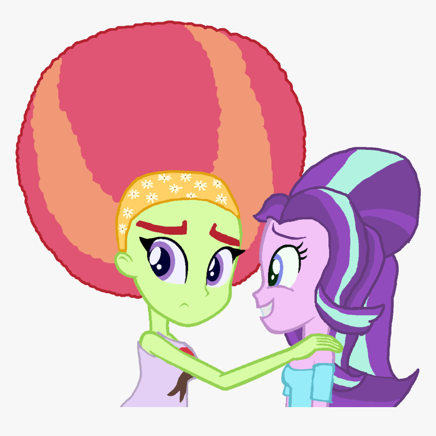 Starlight Glimmer With Afro Tree Hugger - Cartoon, HD Png Download