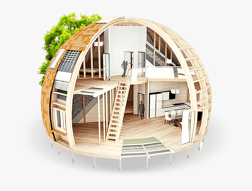 3739212070 - Skydome Houses Russia, HD Png Download