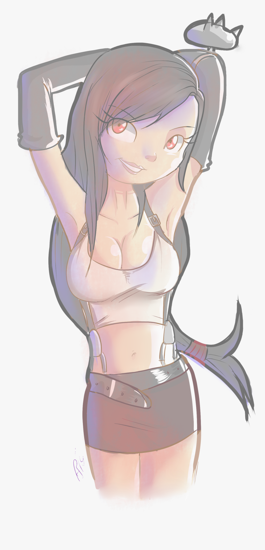 Tifa Lockhart - Cartoon, HD Png Download
