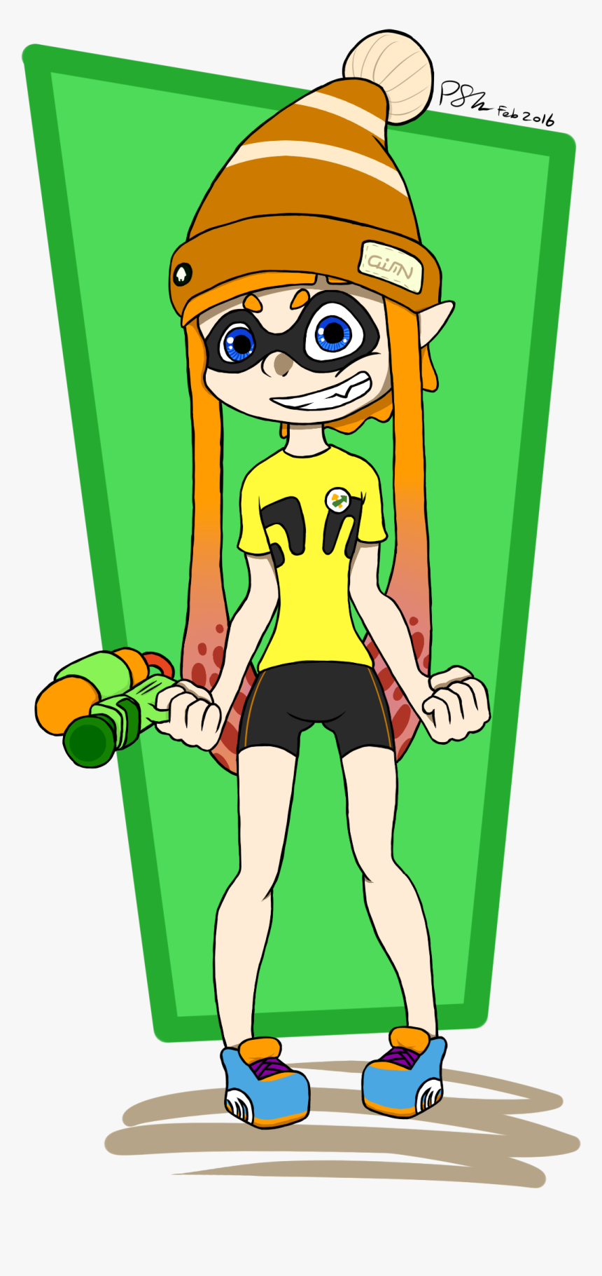 Splatton Squid Girl - Cartoon, HD Png Download