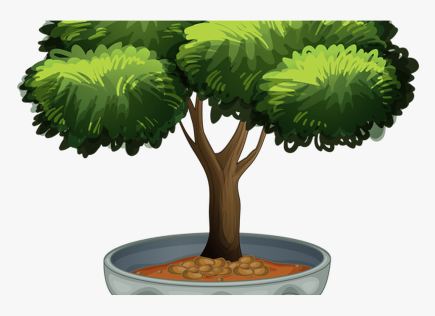 Potted Topiary Clip Art Potted Plants Clip Art Pinterest - Flowering And Non Flowering Plants Cartoons, HD Png Download