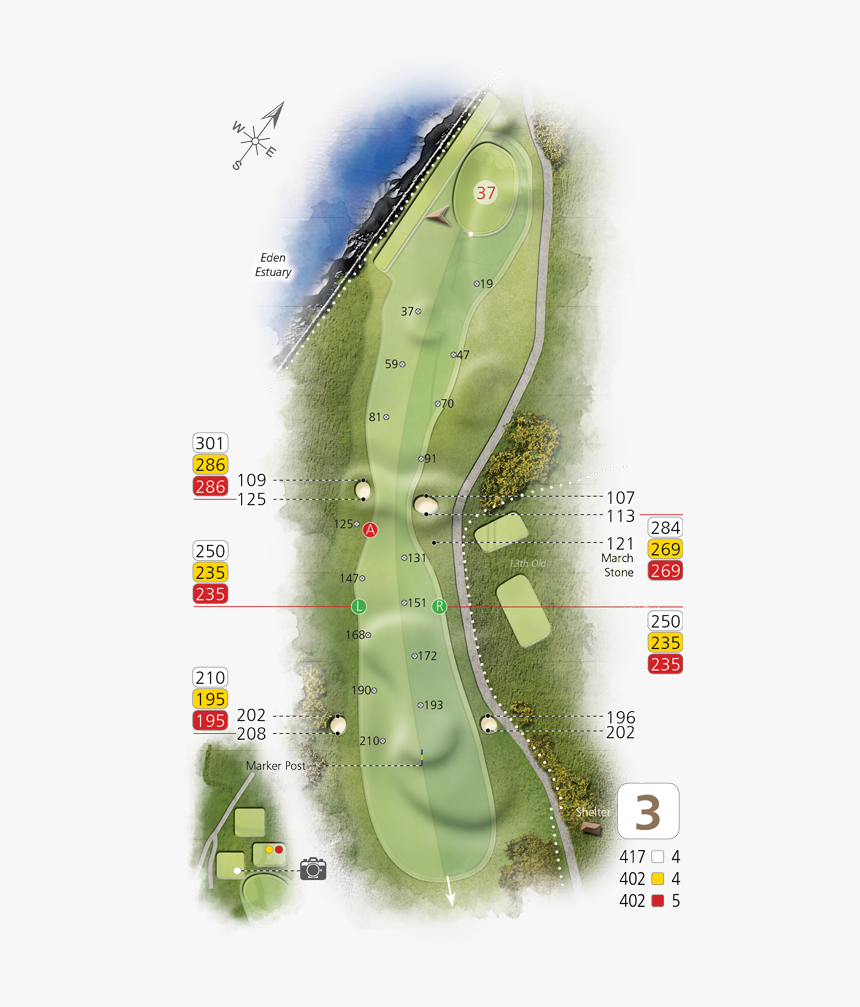 Eden Course St Andrews Scorecard, HD Png Download