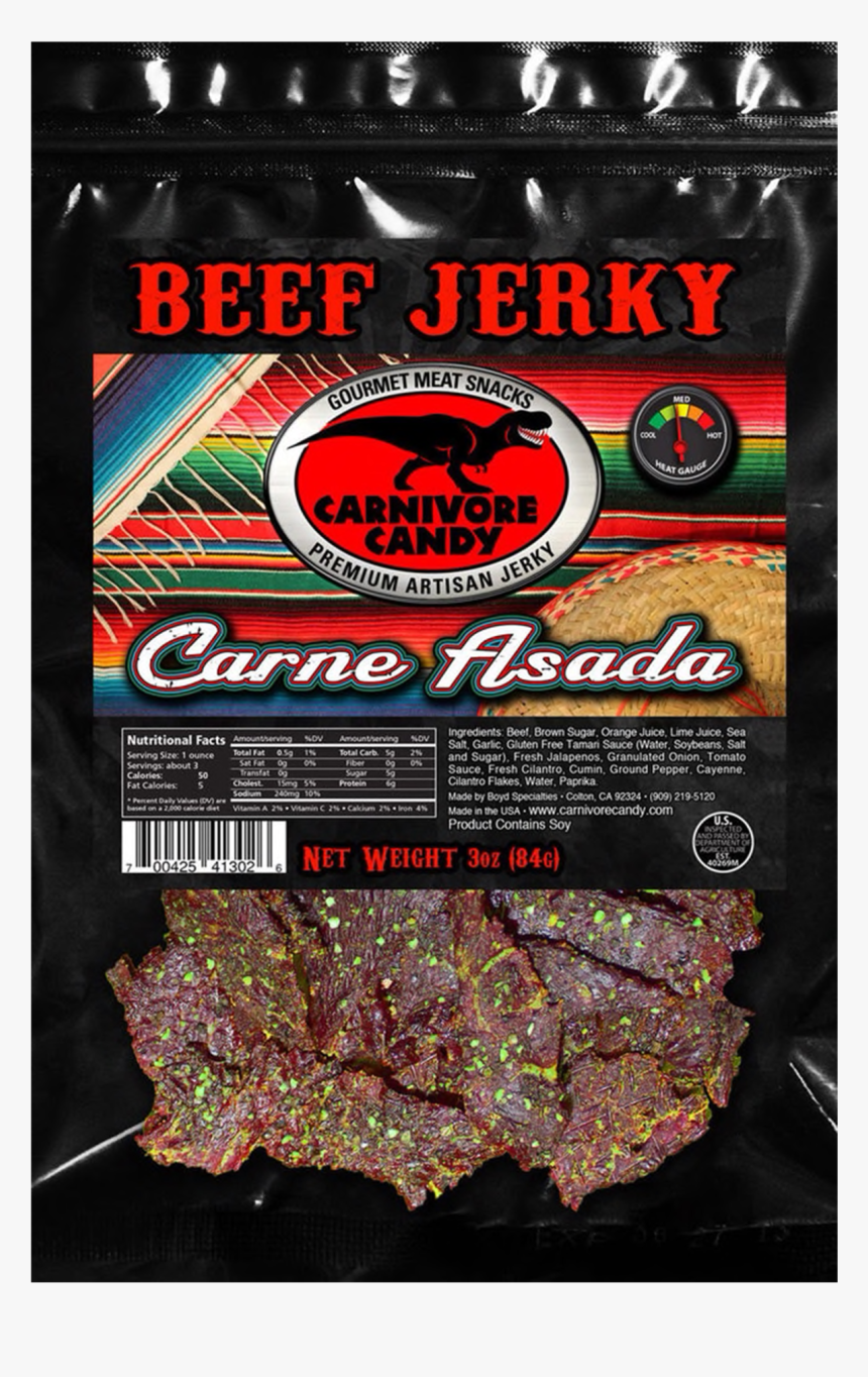 Carnivore Candy Carne Asada Beef Jerky 
 Class - Carnivore Candy Carne Asada, HD Png Download