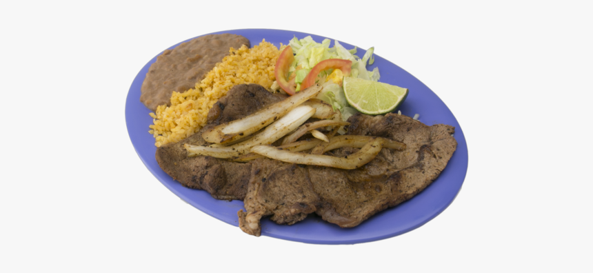 Carne Asada Combo/steak With Onions - Milanesa, HD Png Download