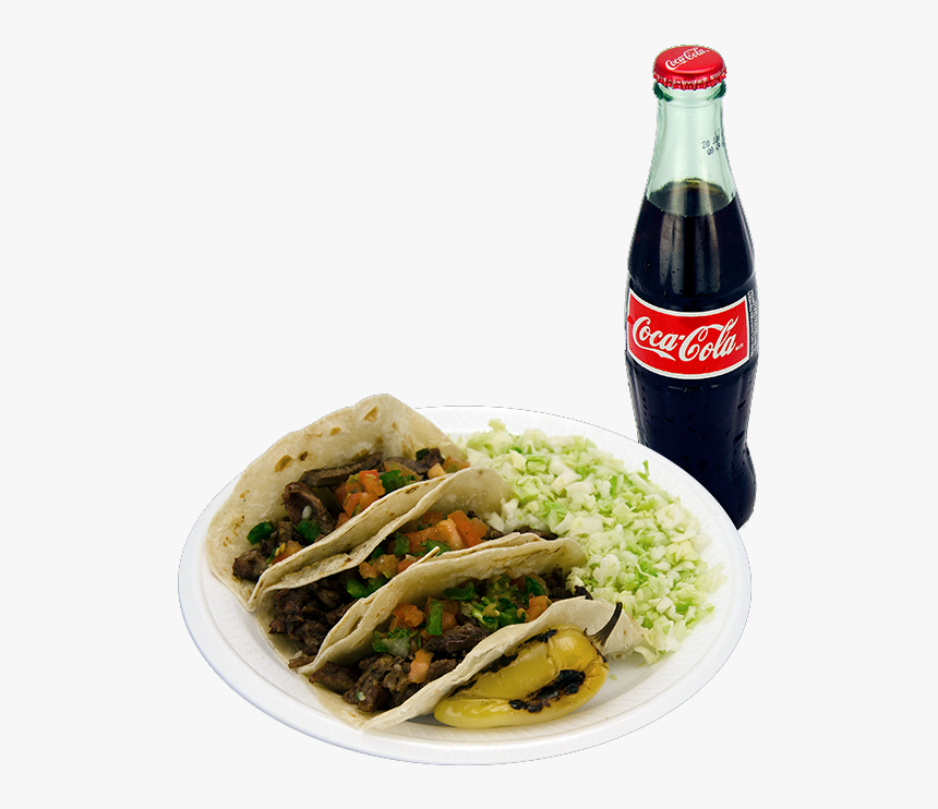 3 Carne Asada Tacos Any Drink - Tacos De Carne Asada Png, Transparent Png