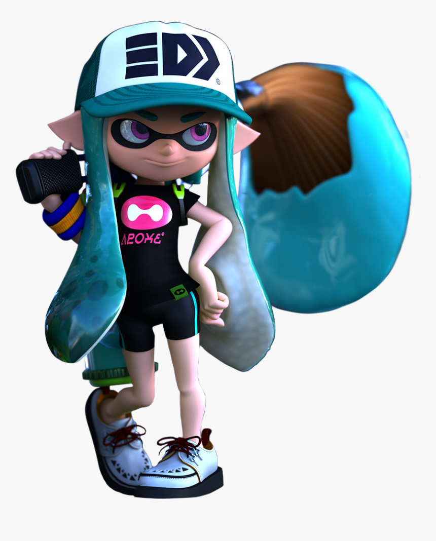#splatoon #splatoon2 #inkling #girl #inklinggirl #art - Splatoon Inkling With An Inkbrush, HD Png Download