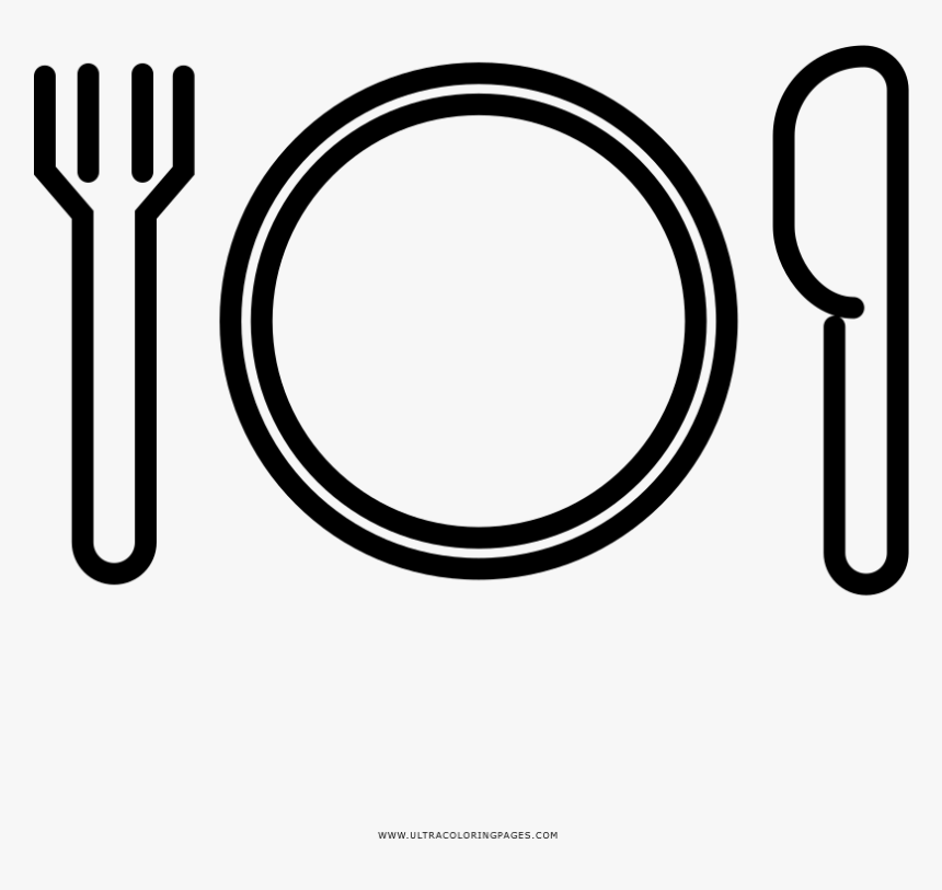 Place Setting Coloring Page - Portable Network Graphics, HD Png Download
