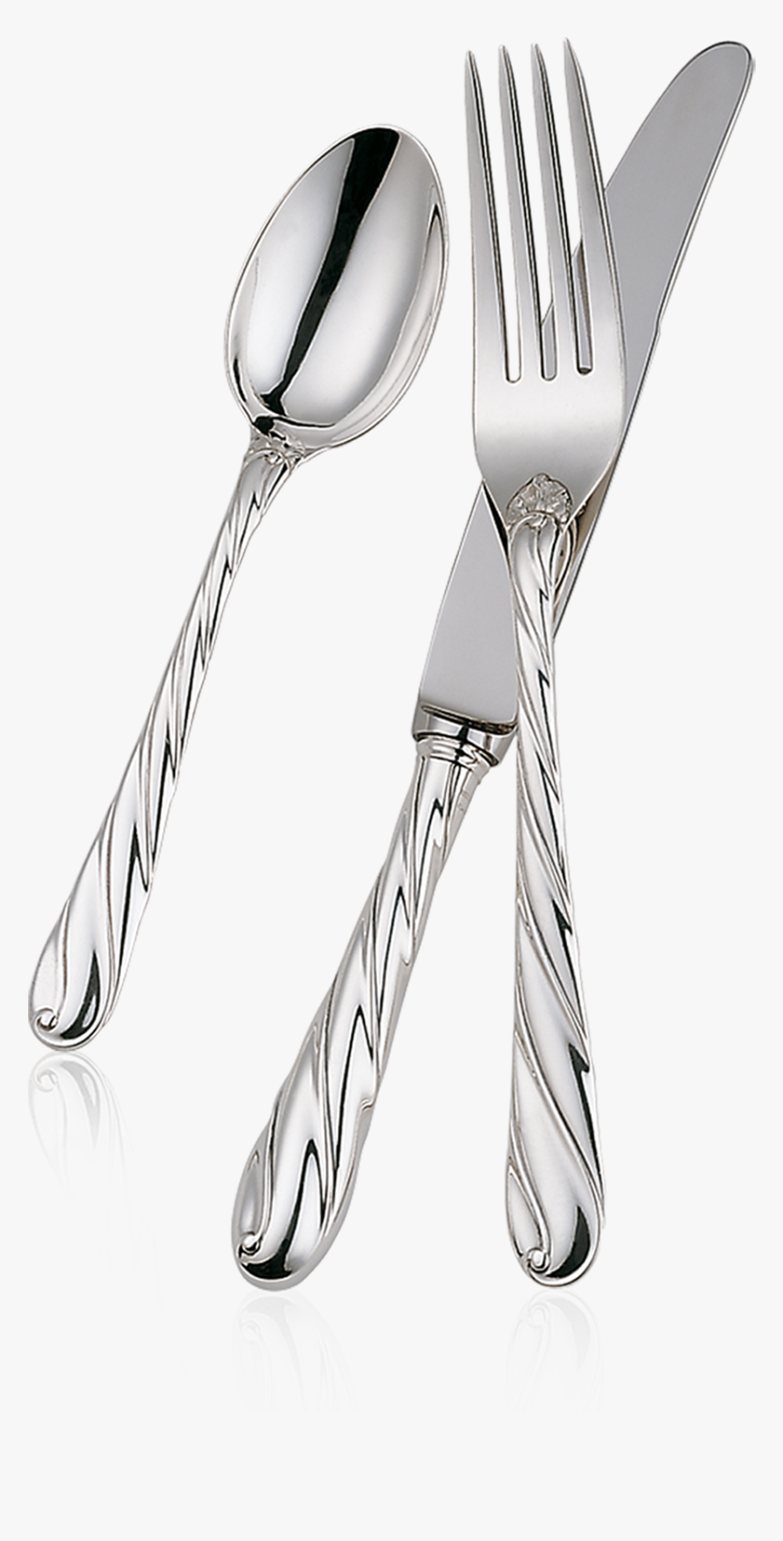 Torsadé Place Setting - Couverts En Argent Png, Transparent Png