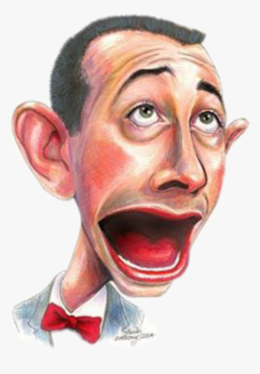 #sccaricaturecharacters #peeweeherman - Pee Wee Herman Caricature, HD Png Download