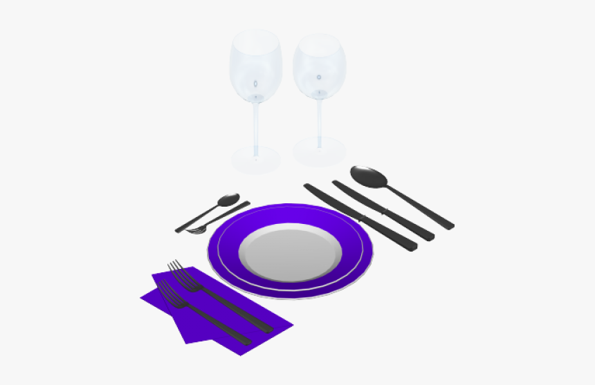 Table Setting 3ds Max Model - Wine Glass, HD Png Download