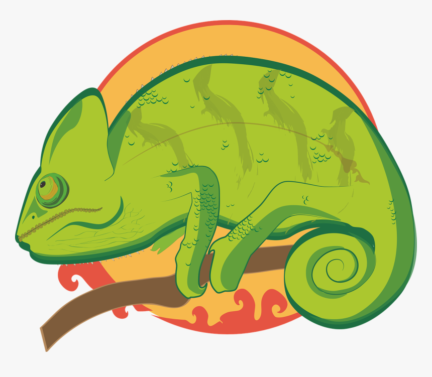 Svg Free Stock Chameleon Clipart Reptile - Illustration, HD Png Download