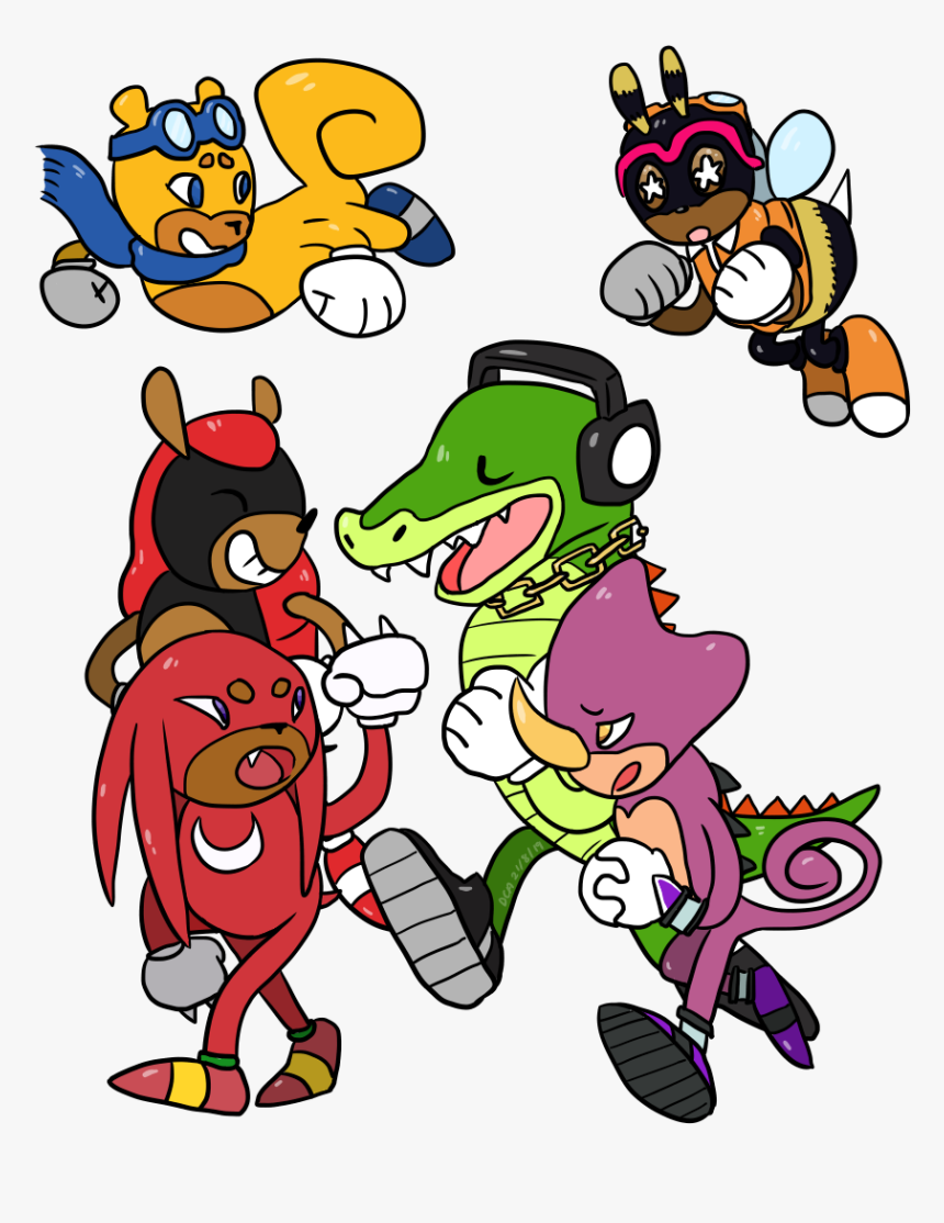 Oh Boy Oh Boy I Love Me Those Chaotix Folks - Cartoon, HD Png Download