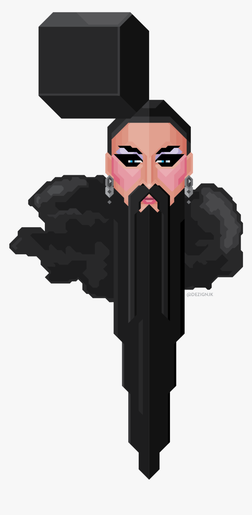 “fu Manchu Betta Werk”
totally Digging Kandy Ho’s Hairy - Rupaul's Drag Race, HD Png Download