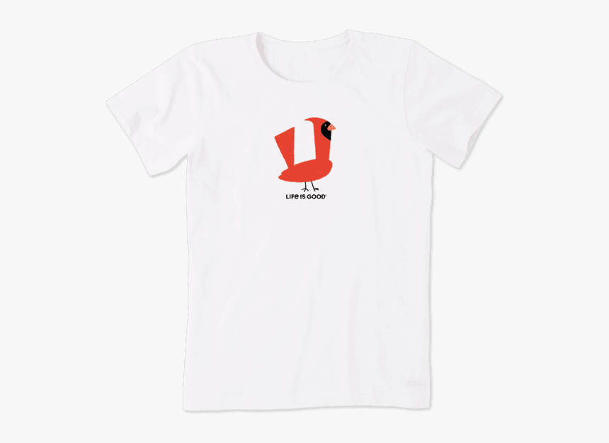 Women S Painted Cardinal Crusher Tee - Life Is Good Earth Shirts, HD Png Download