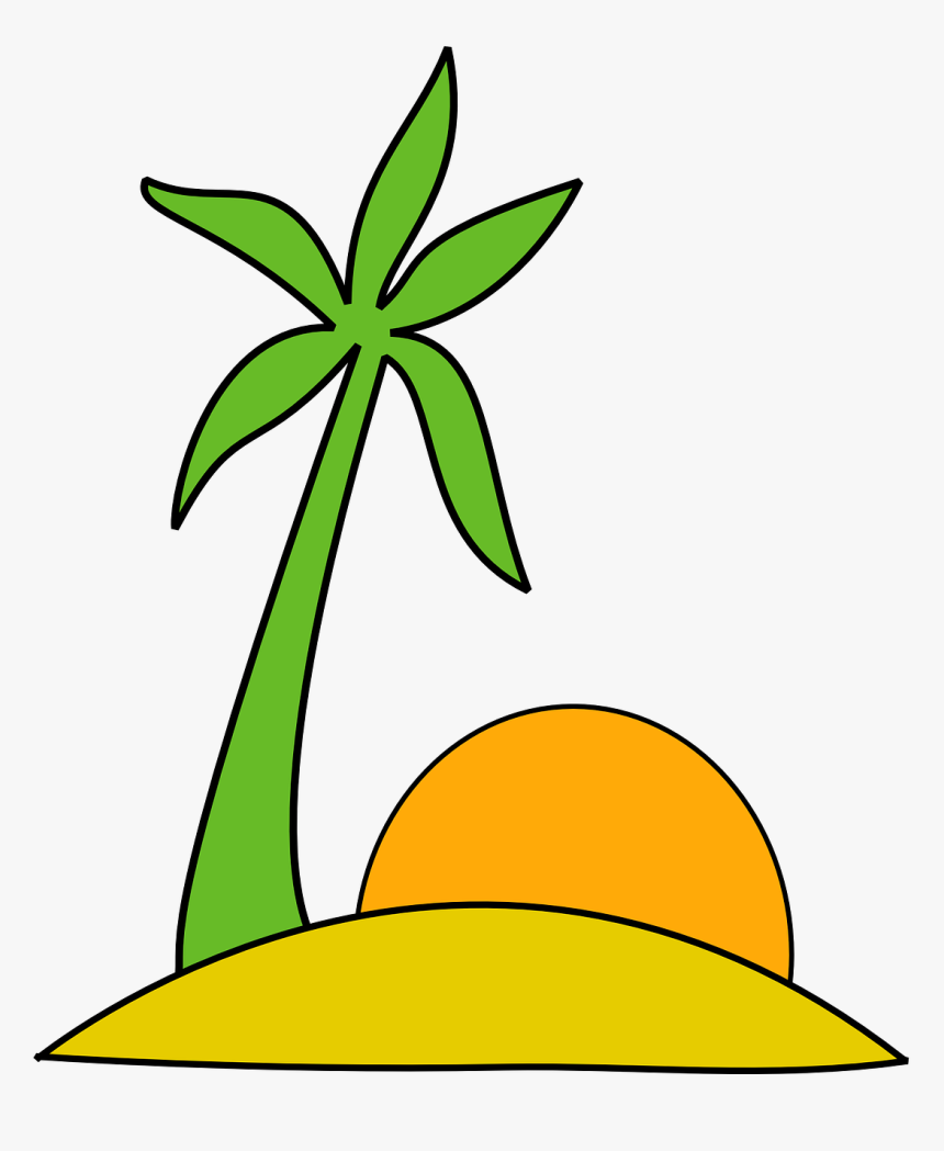 Palmeras Con Sol Png, Transparent Png