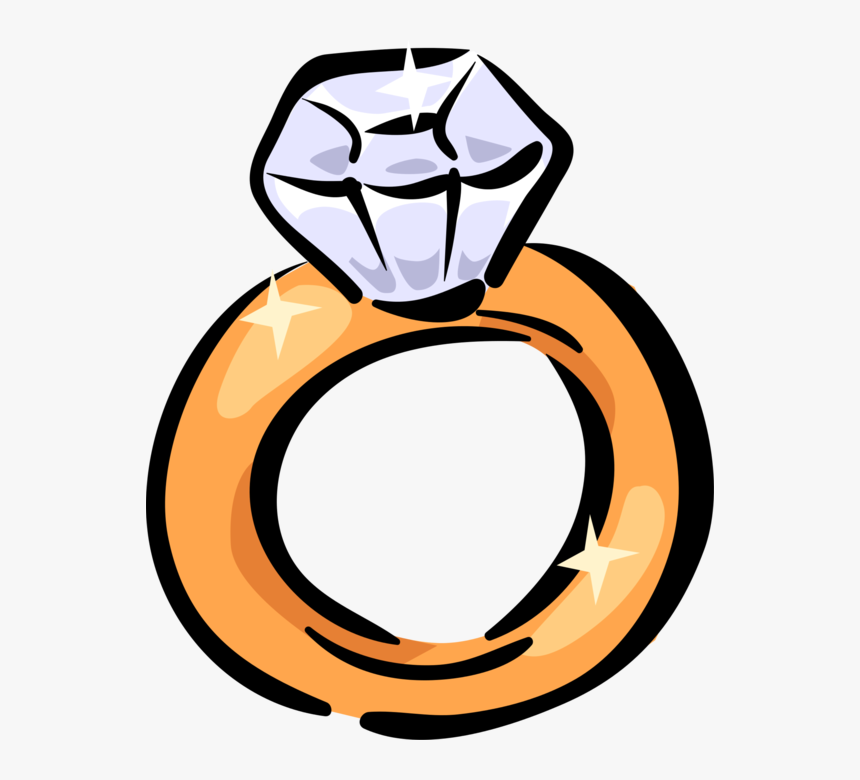 Vector Illustration Of Wedding Engagement Or Promise - Anel Clipart Png, Transparent Png
