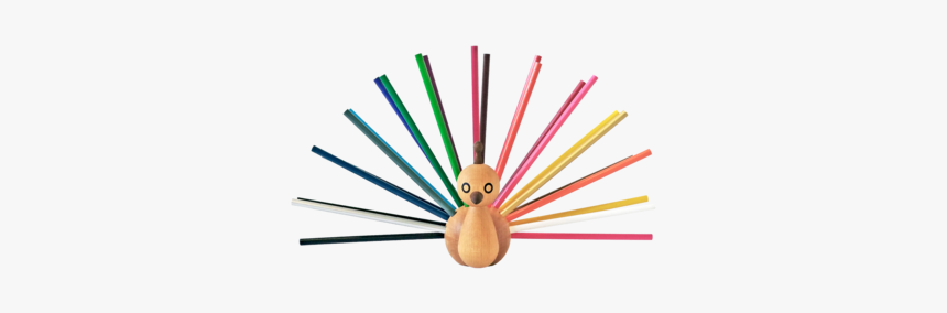 Wooden Peacock With Color Pencils - Circle, HD Png Download