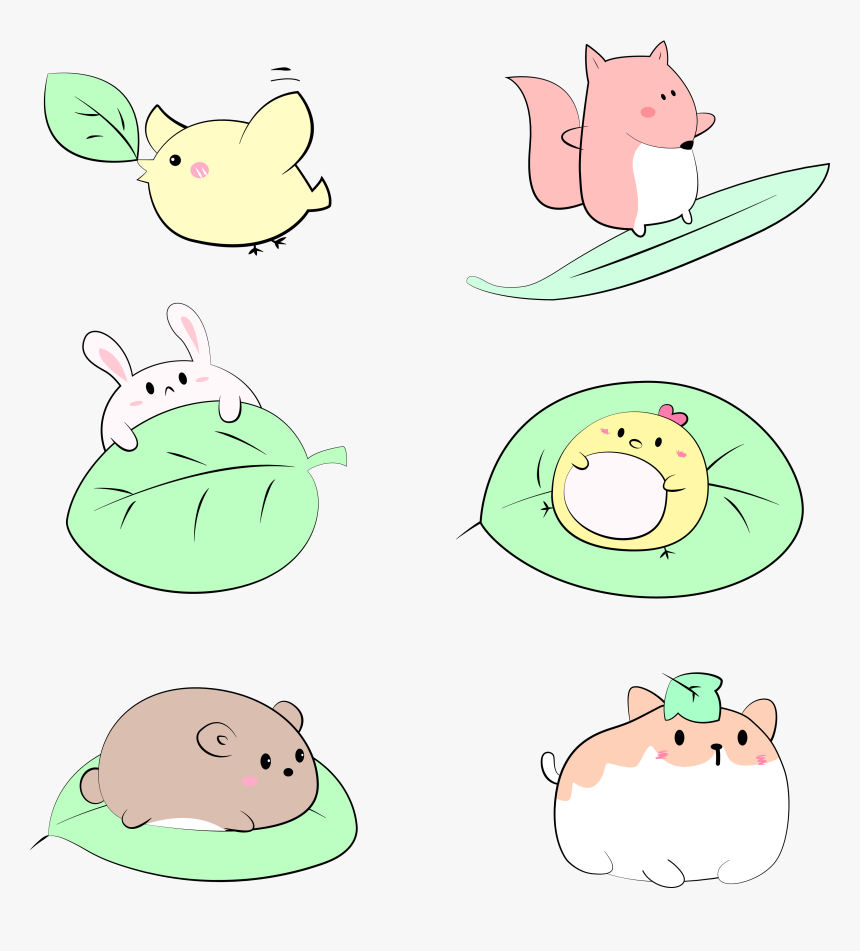 Hand Drawn Vector Birdie Small Squirrel Png And Image - Cartoon, Transparent Png