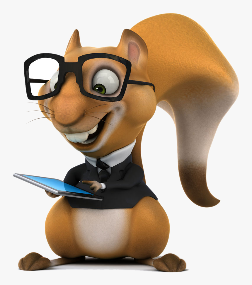 Clip Art Cartoon Animal Play Mobile - 3d Squirrel Png, Transparent Png