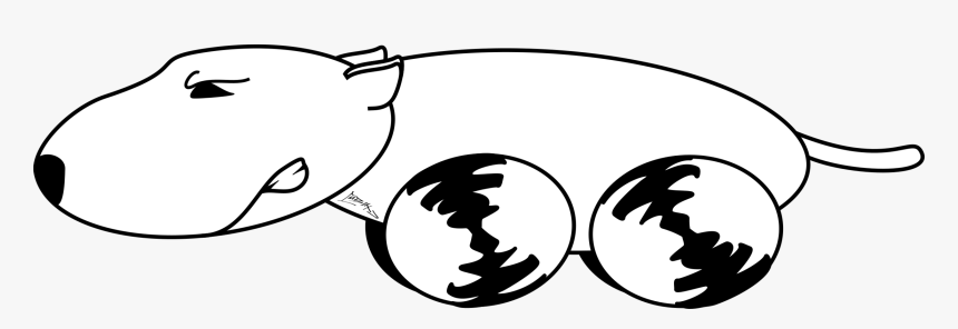Dog Puppy Cartoon Black And White Drawing - Running Dog Cartoon Png, Transparent Png