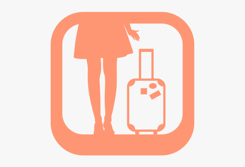 Traveling Clipart Woman Traveler - Bungee Girl App Icon, HD Png Download