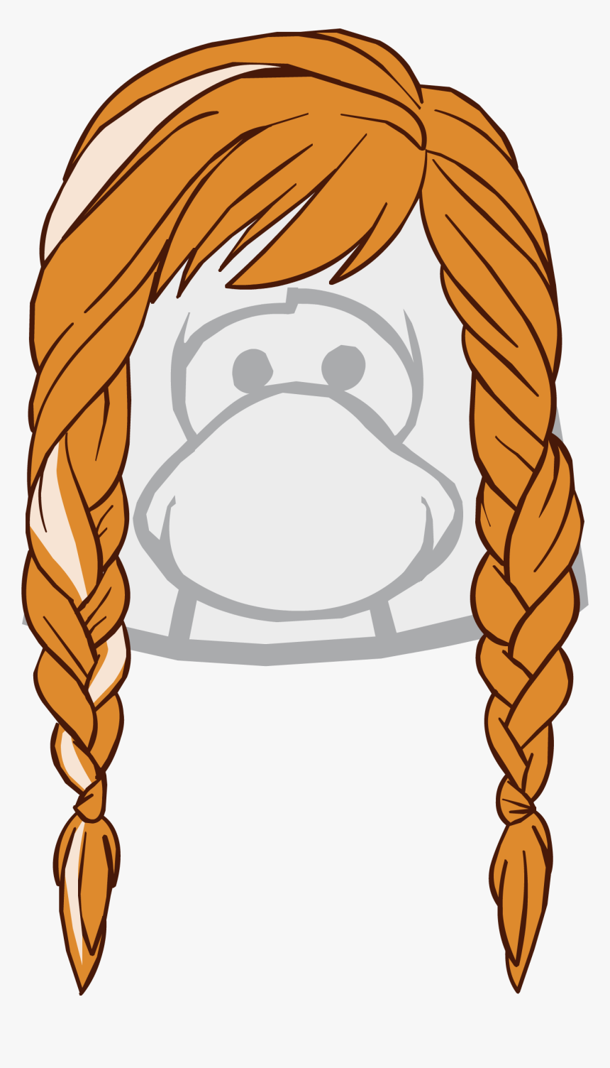 The Winter Traveler - Club Penguin Ponytail, HD Png Download