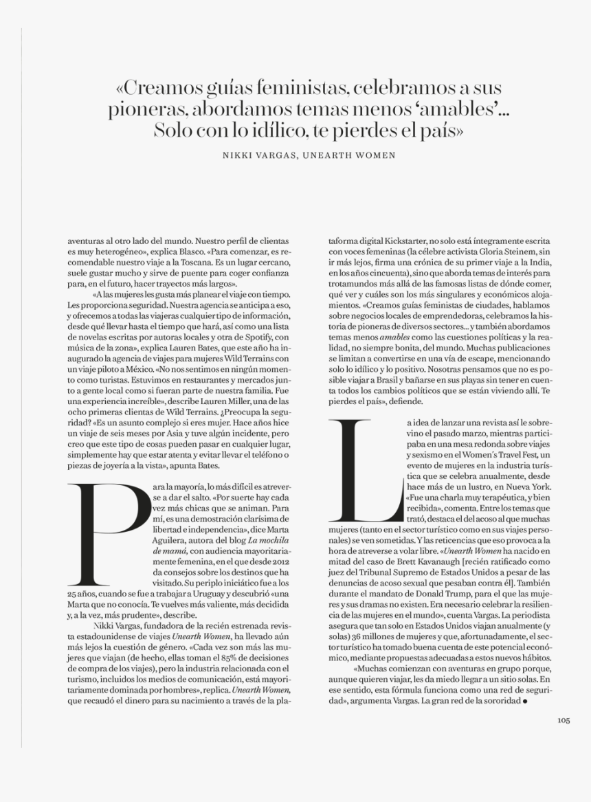 Naya Traveler Vogue Espana Magazine December 2018 7 - Folio Eleven From Burchard Of Sion's De Locis Ac Mirabilibus, HD Png Download