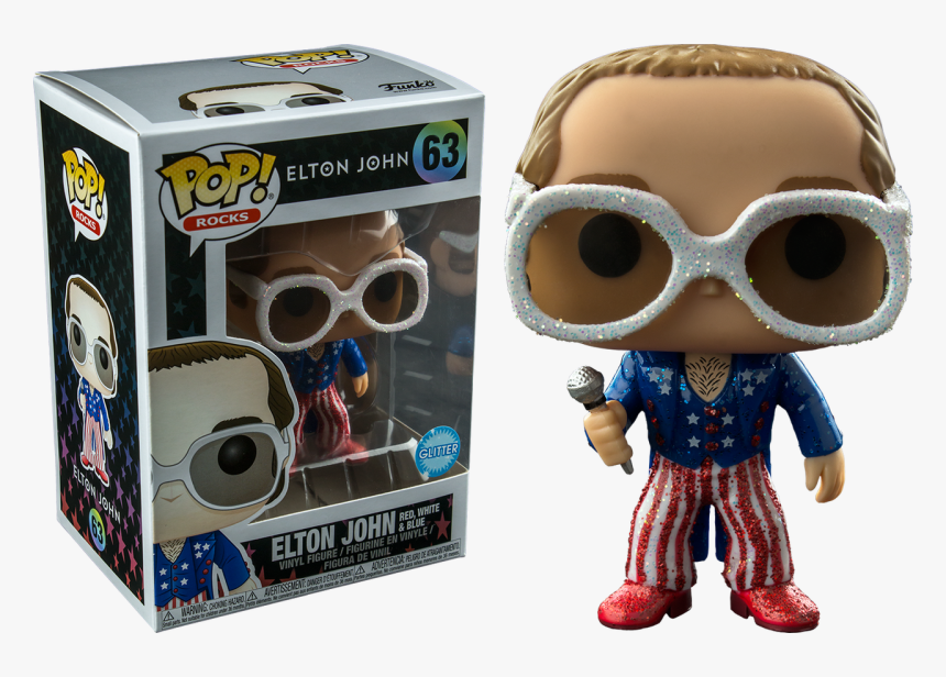 Elton John In Glitter Red, White And Blue Suit Us Exclusive - Sub Zero Chase Funko, HD Png Download