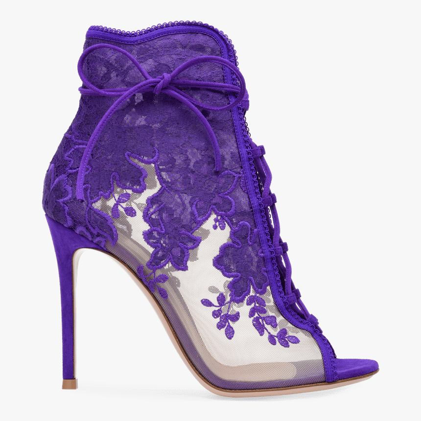 Purple Lace Boots, HD Png Download