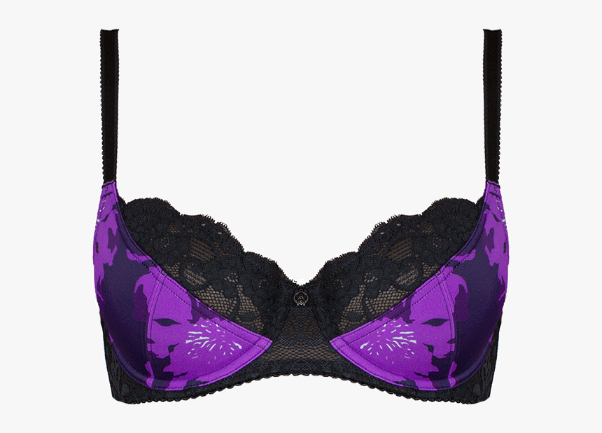 Black And Purple Bra, HD Png Download