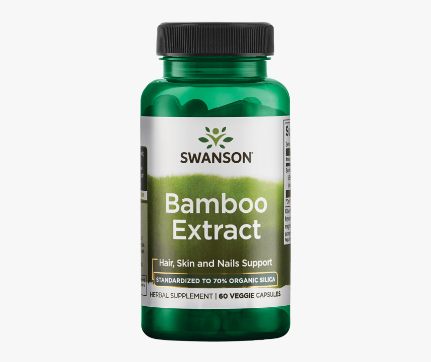 Swanson Bamboo Extract Vegetable Capsules, 300 Mg, - Swanson Bamboo Extract, HD Png Download