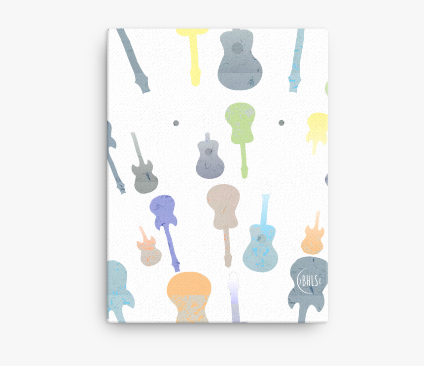 Image Of Pastel Guitars On Canvas - Illustration, HD Png Download