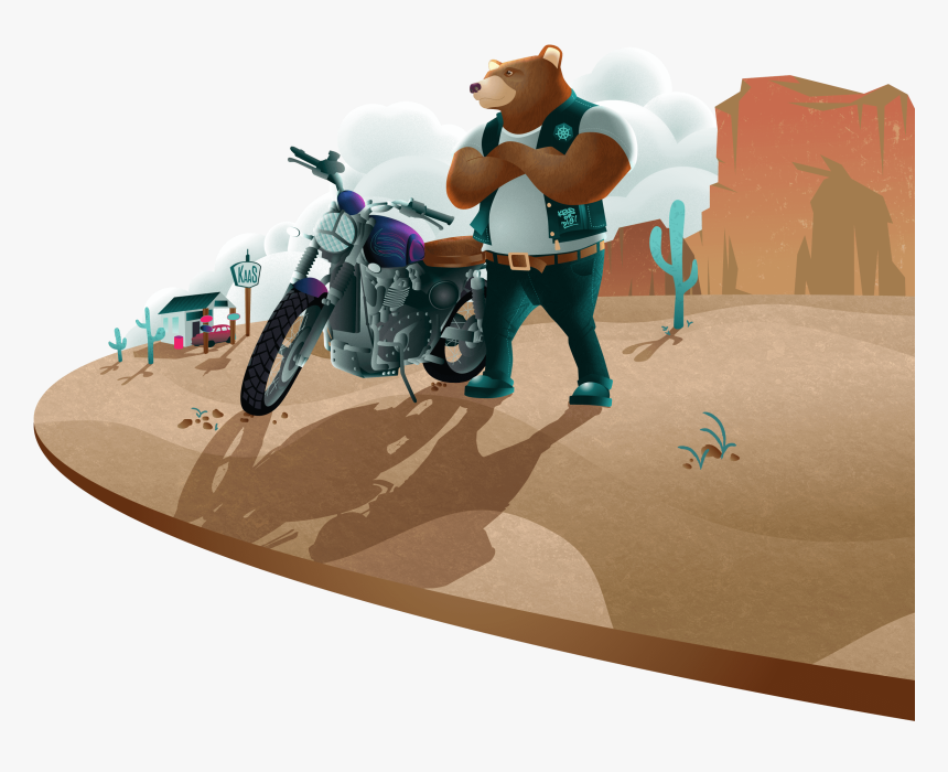 Rebel-bear - Illustration, HD Png Download