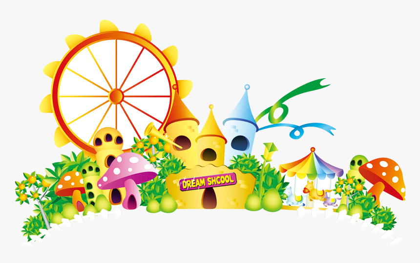 Transparent Amusement Park Png - Png Image Cartoon Background, Png Download