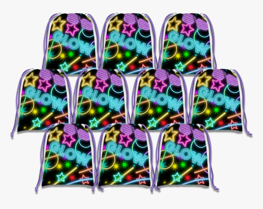 Glow Light Neon Drawstring Tote Bag - Chair, HD Png Download