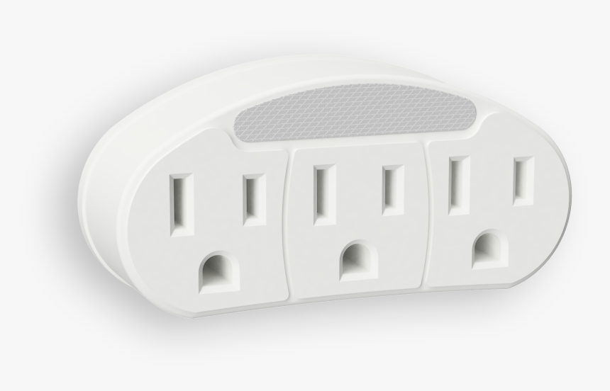 Outlet Adapter Neon Night Light - 3 Outlet Adapter With Night Light, HD Png Download