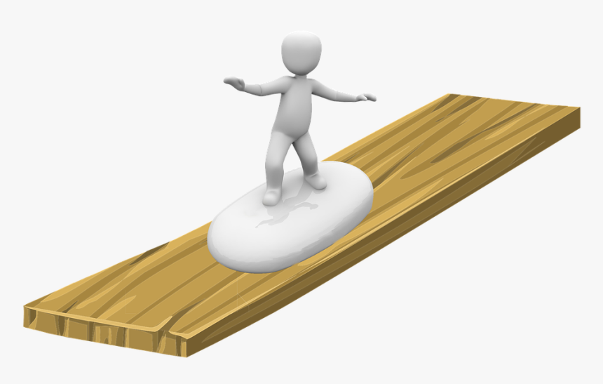 Surfing, Surf, Cartoon, Wood, Water, Sea, Wave, Ocean - Wood, HD Png Download
