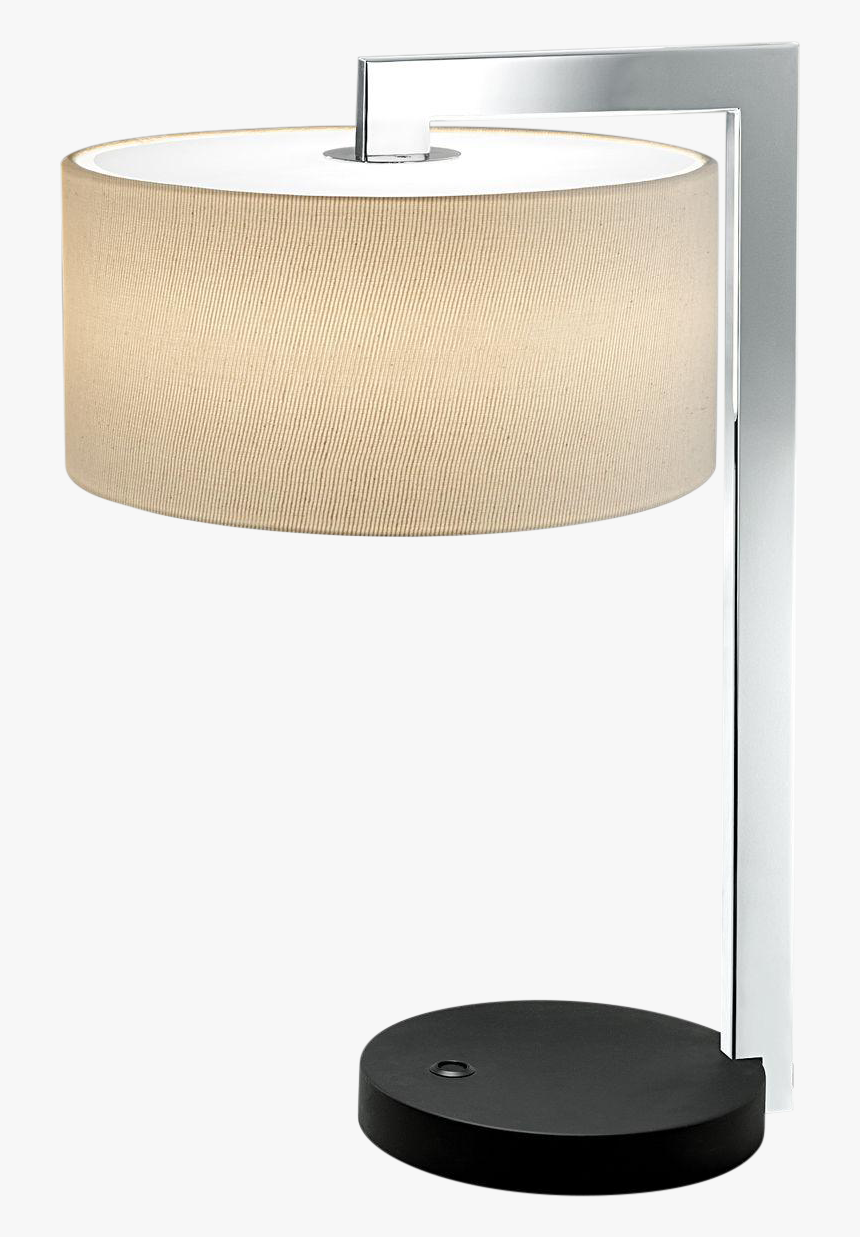 Chicago Satin Black With Polished Chrome Table Lamp - Lampshade, HD Png Download
