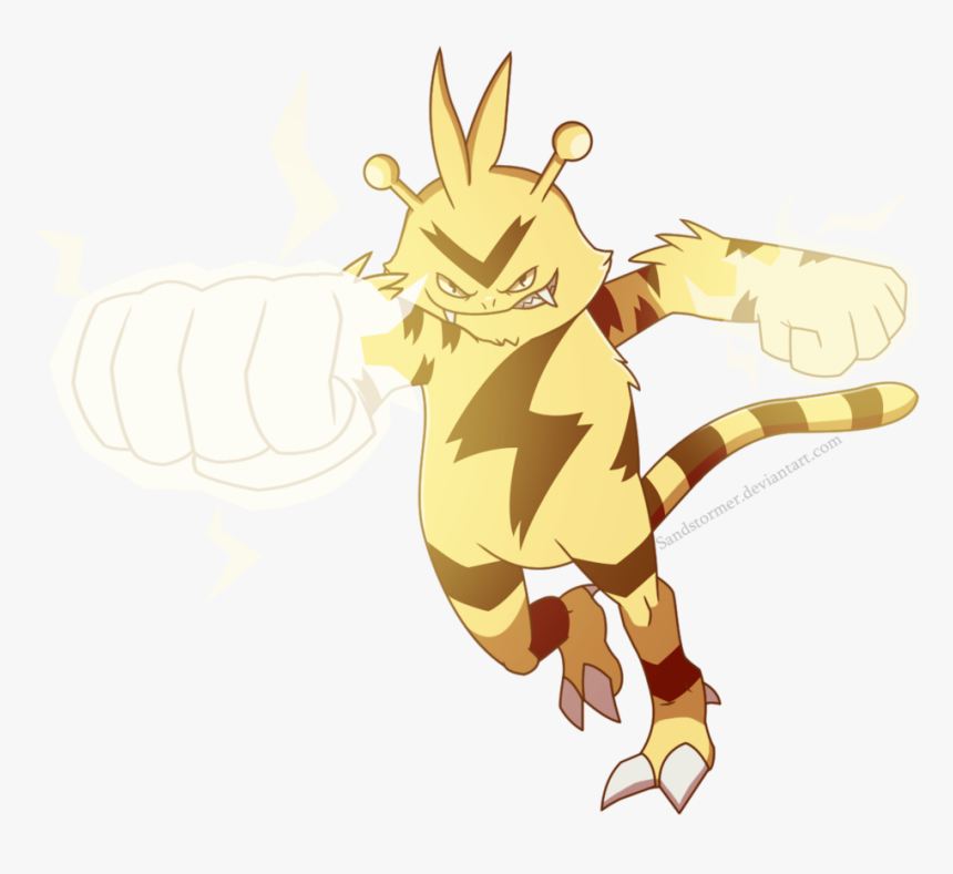 Electabuzz Used Thunder Punch By Sandstormer - Illustration, HD Png Download