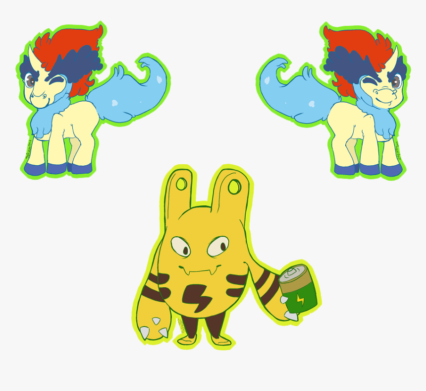 Team Keldeo And Elekid - Cartoon, HD Png Download
