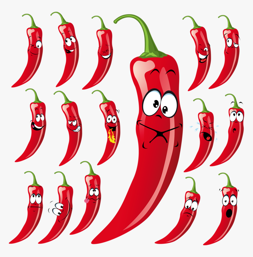 Cartoon Red Chili Pepper, HD Png Download