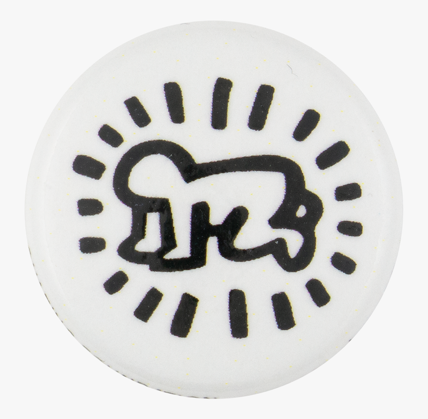Keith Haring Radiant Baby Black And White Art Button - Long Sleeve Keith Haring T Shirt, HD Png Download