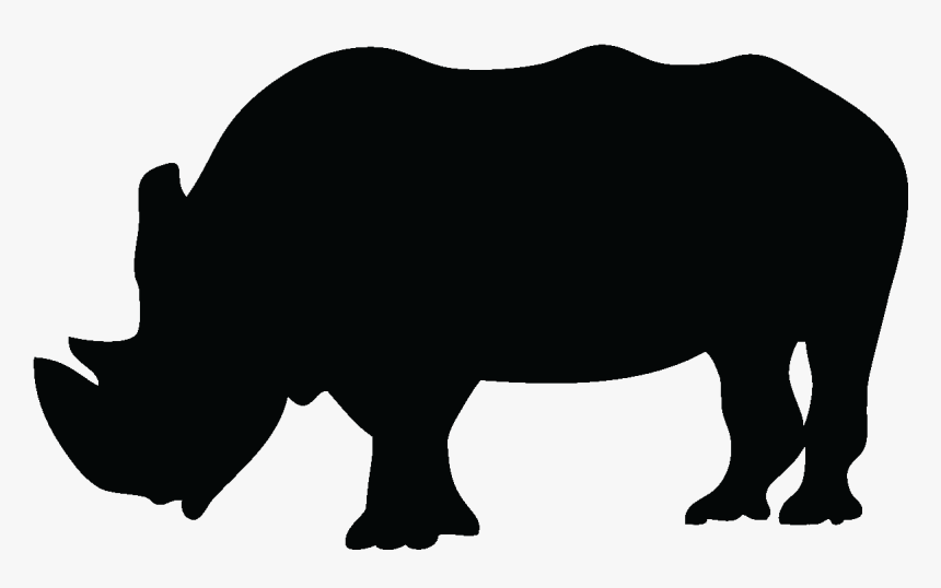 Go To Image - Free White Rhino Silhouette, HD Png Download