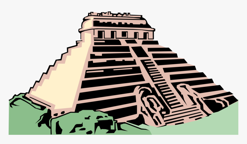 Vector Illustration Of Ancient Mayan, Aztec, Or Inca - Mayan Temple Clipart, HD Png Download
